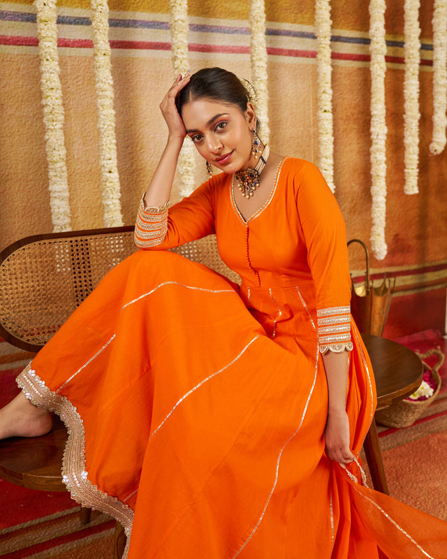 Zarqa Cotton Gotapatti Suit Set