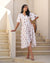 Textured Elegance Handblock Pleated Dress