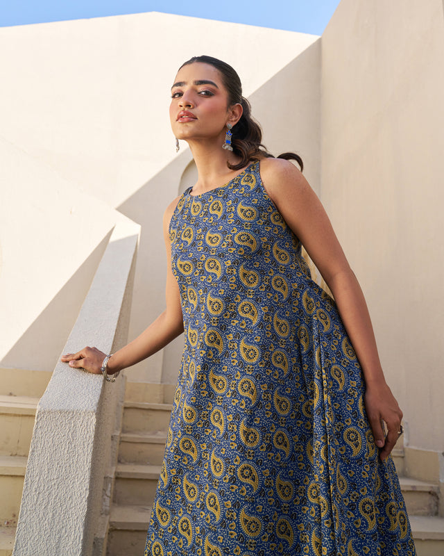 Morning Glow Handblock Kurta Set