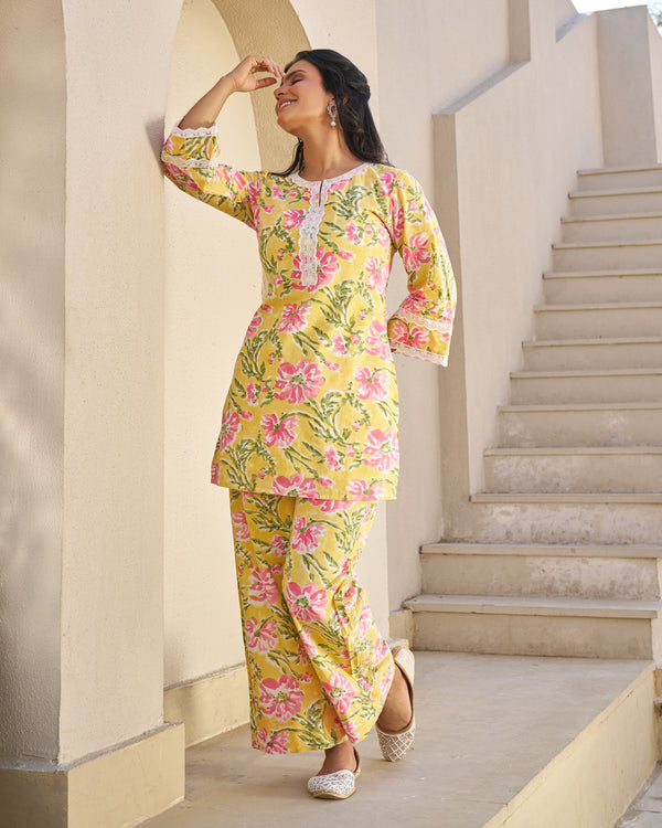 Casual Grace Handblock Coord Set