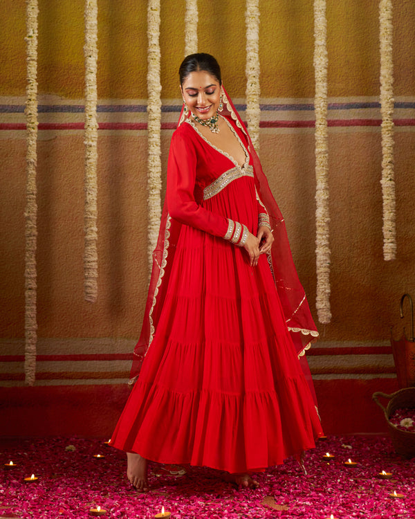 Libaas Georgette Gotapatti Suit Set