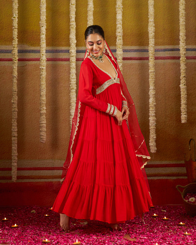 Libaas Georgette Gotapatti Suit Set