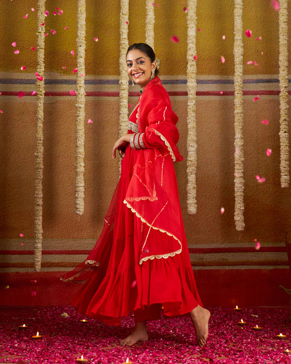 Libaas Georgette Gotapatti Suit Set