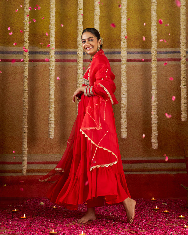 Libaas Georgette Gotapatti Suit Set