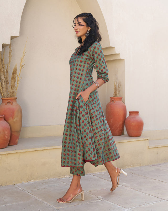 Naturally You Handblock Kurta Set