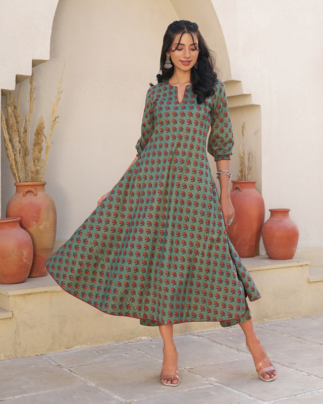 Naturally You Handblock Kurta Set