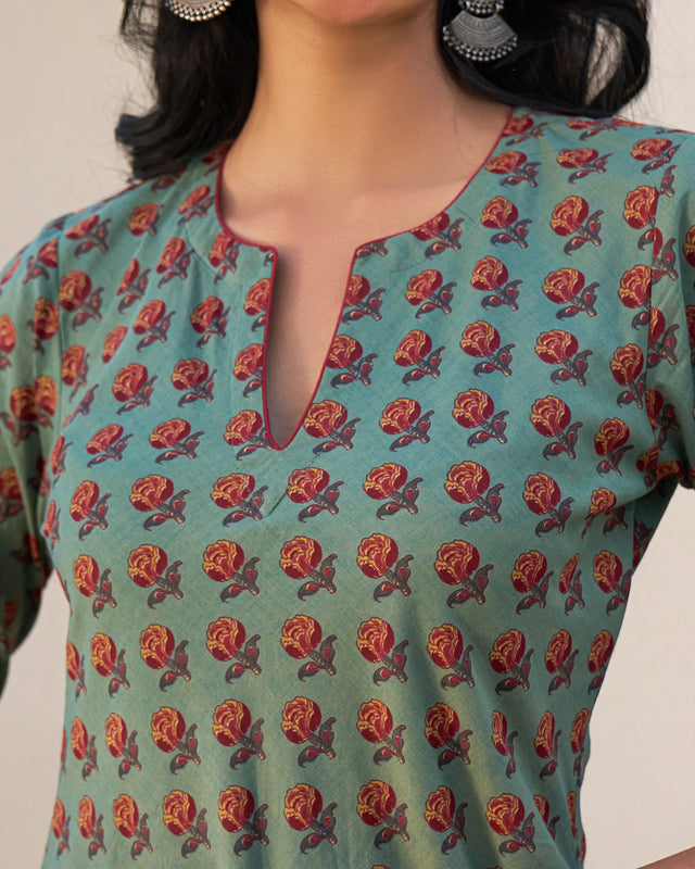 Naturally You Handblock Kurta Set