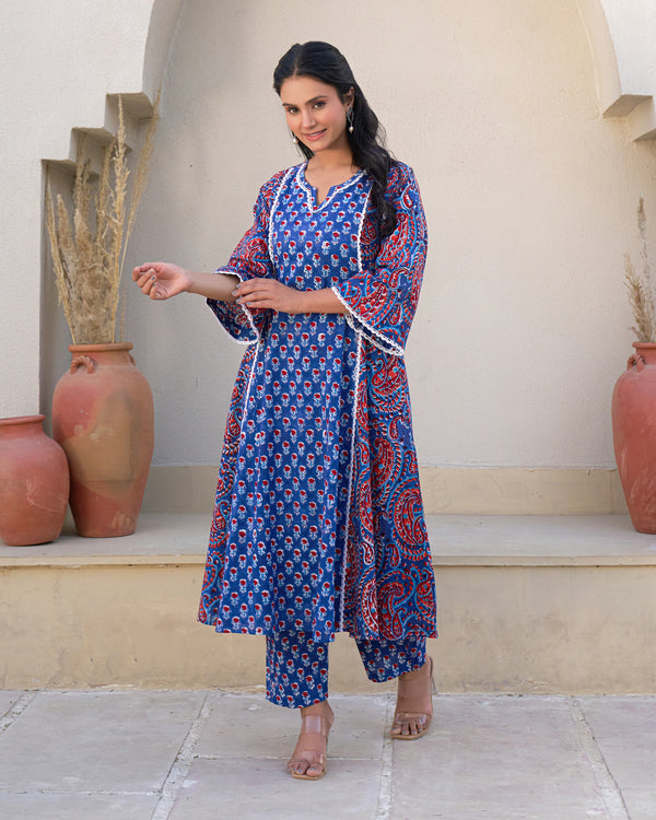 Effortless Chic Handblock Kurta Set