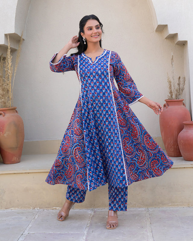 Effortless Chic Handblock Kurta Set