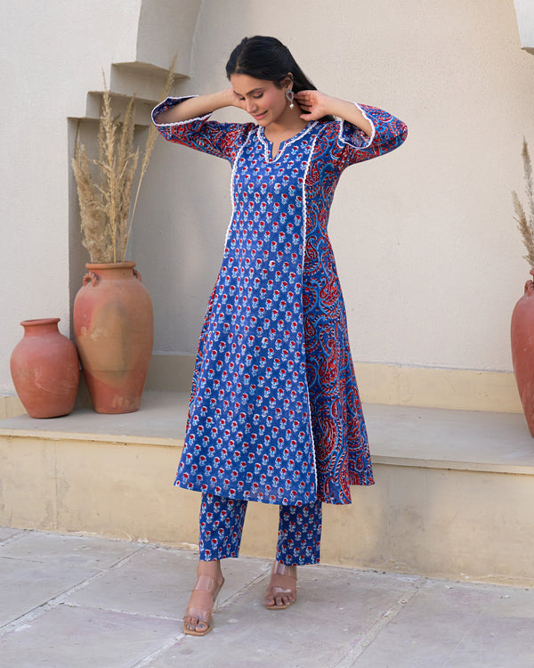 Effortless Chic Handblock Kurta Set