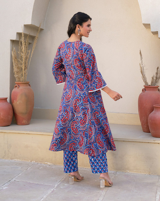 Effortless Chic Handblock Kurta Set