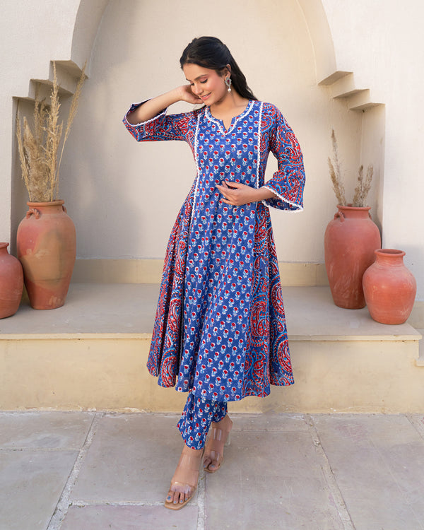 Effortless Chic Handblock Kurta Set