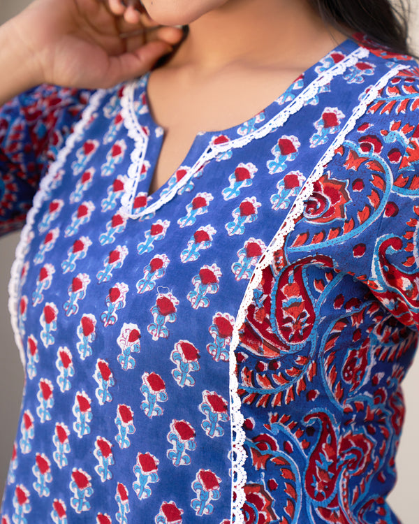 Effortless Chic Handblock Kurta Set