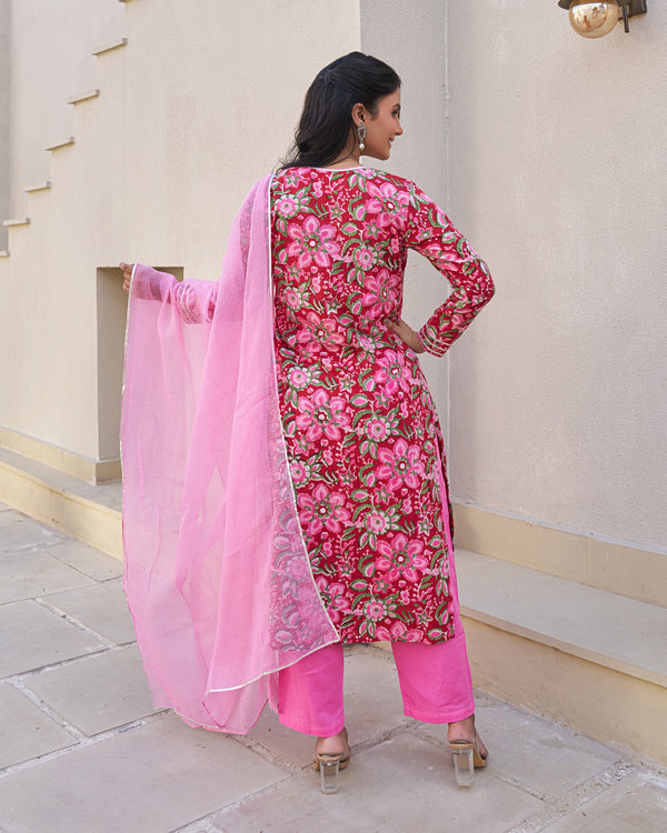 Natural Allure Handblock Suit Set