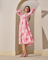 Elegant Handblock Umbrella Dress