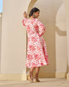 Elegant Handblock Umbrella Dress