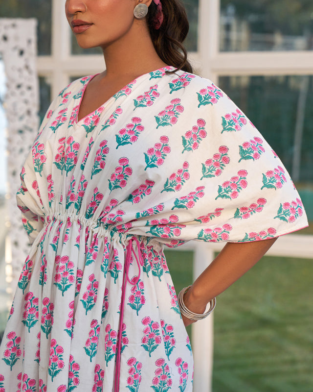 Breezy Comfort Handblock Kaftan Set
