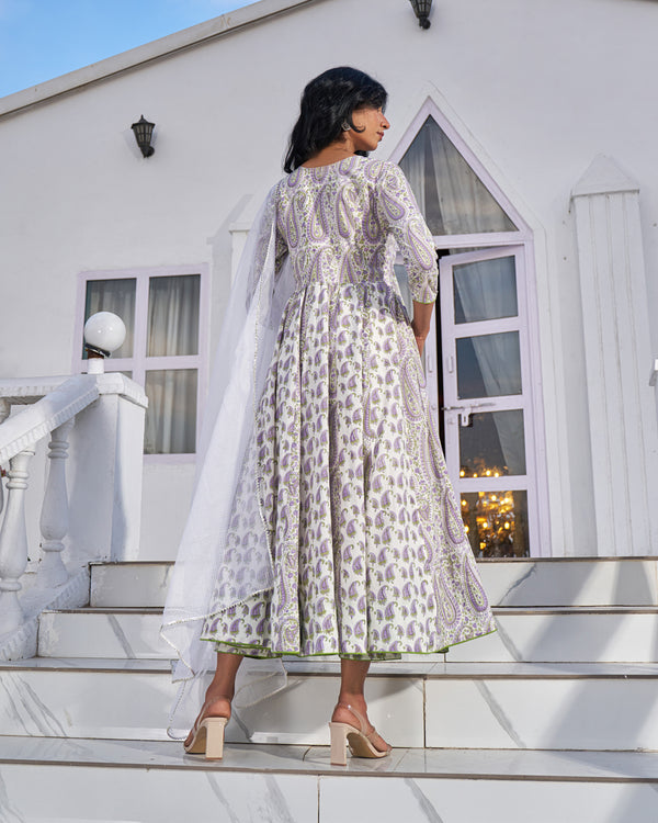 Soft Tones Handblock Suit Set