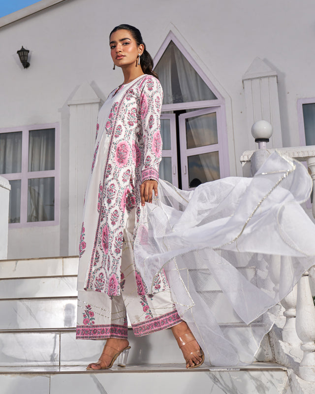 Rustic Charm Handblock Suit Set