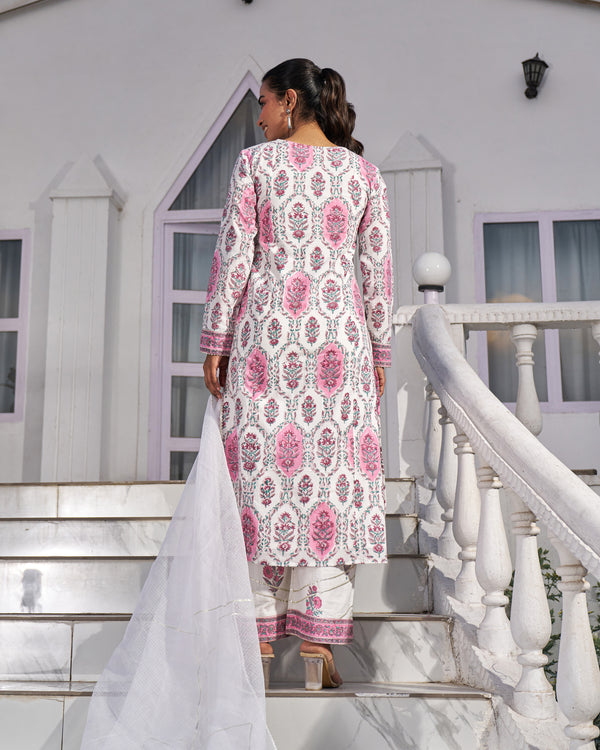 Rustic Charm Handblock Suit Set