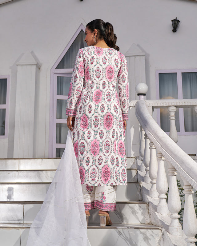 Rustic Charm Handblock Suit Set