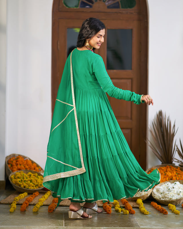 Maya Green Tier Suit Set