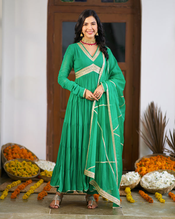 Maya Green Tier Suit Set