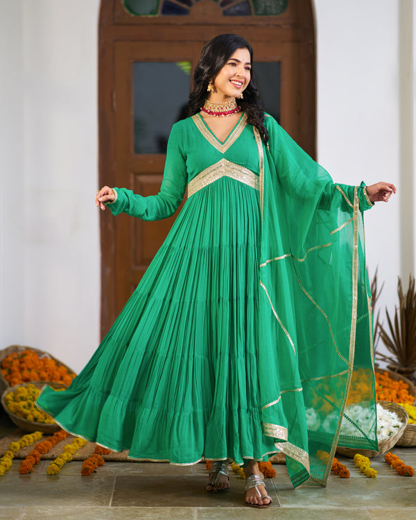 Maya Green Tier Suit Set