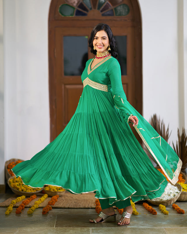 Maya Green Tier Suit Set