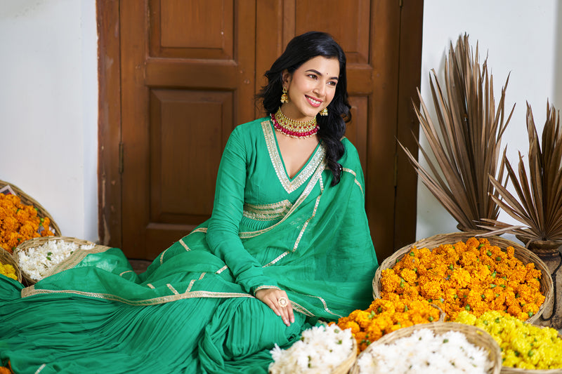 Maya Green Tier Suit Set