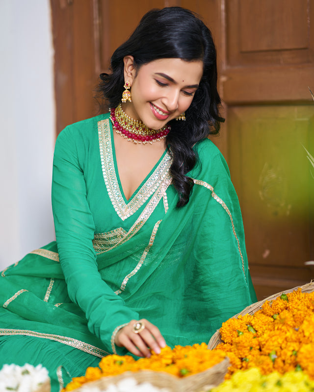 Maya Green Tier Suit Set