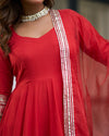 Copper Bloom Anarkali Suit Set