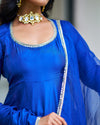 Sapphire Blue Anarkali Suit Set
