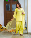 LimeLine Yellow Pakistani Kurta Set