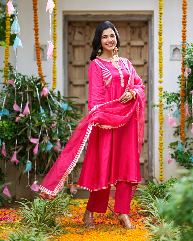 Mystic Pink Flared Suit Set