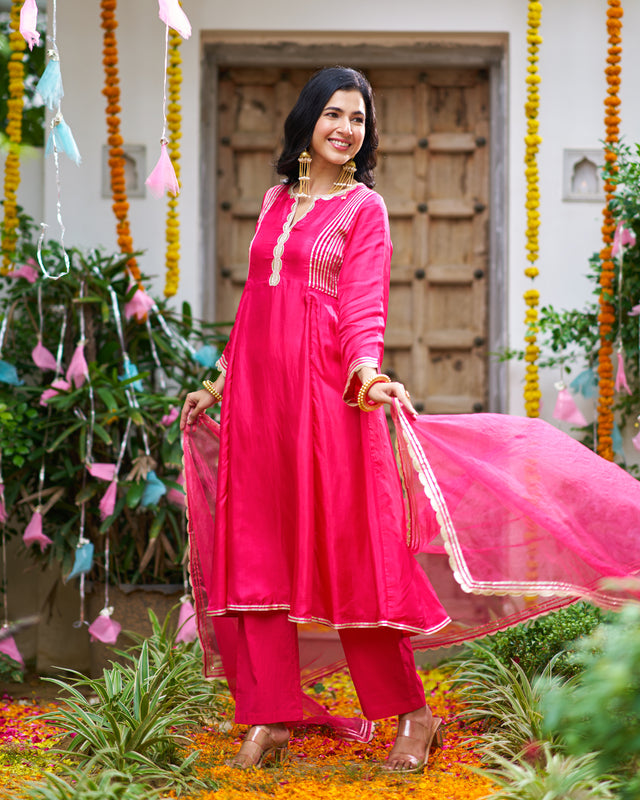 Mystic Pink Flared Suit Set