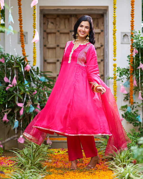 Mystic Pink Flared Suit Set