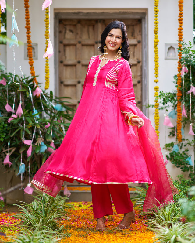 Mystic Pink Flared Suit Set