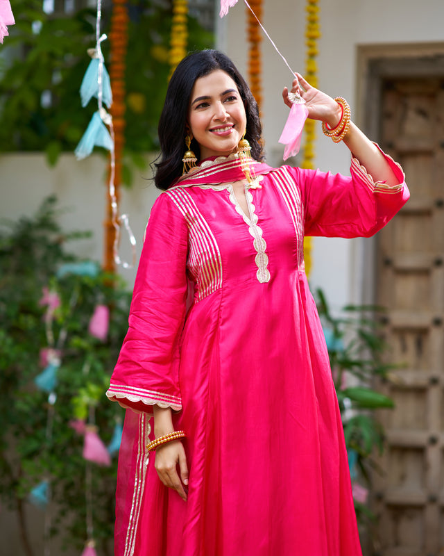Mystic Pink Flared Suit Set