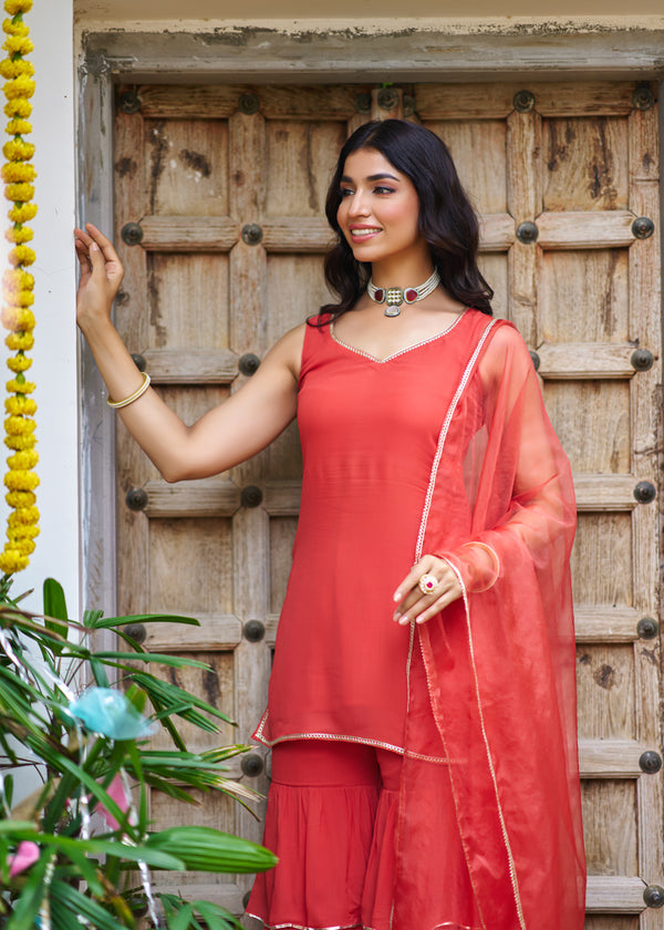 Siri bloom Rust Suit Set