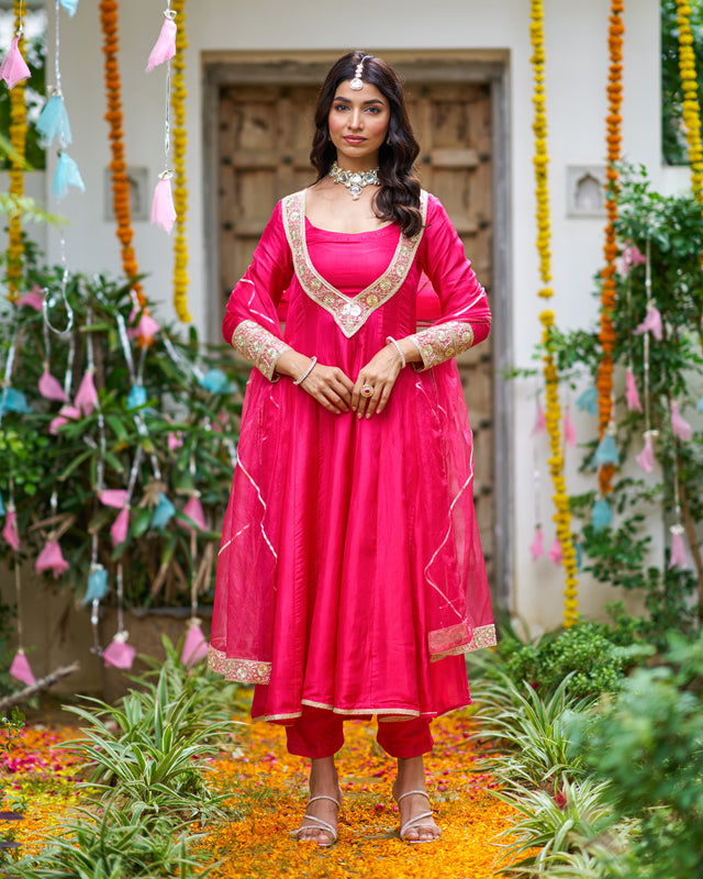 Saanjh Pink Suit set