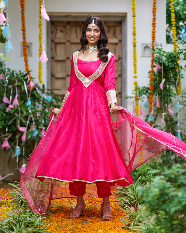 Saanjh Pink Suit set