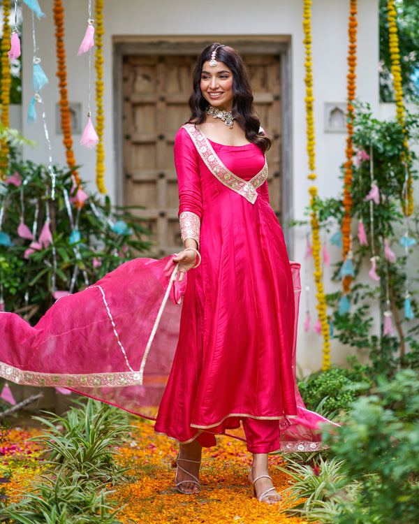 Saanjh Pink Suit set