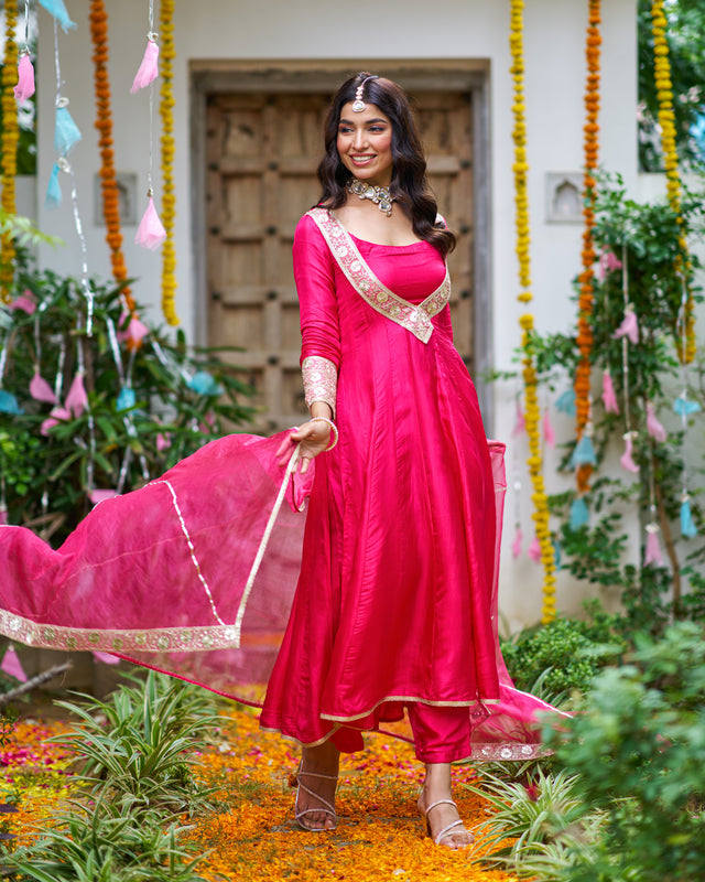 Saanjh Pink Suit set
