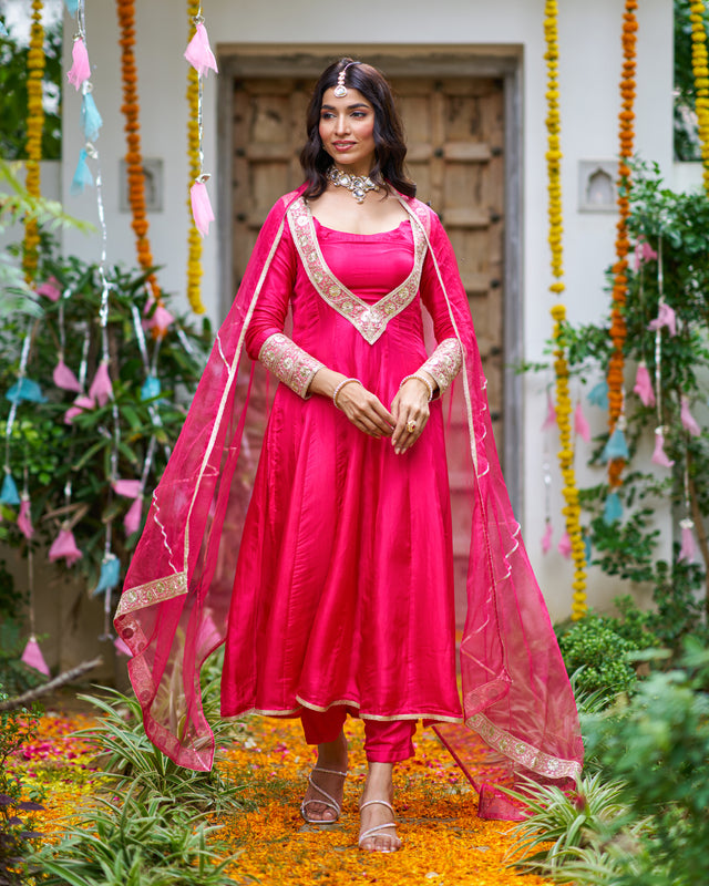 Saanjh Pink Suit set