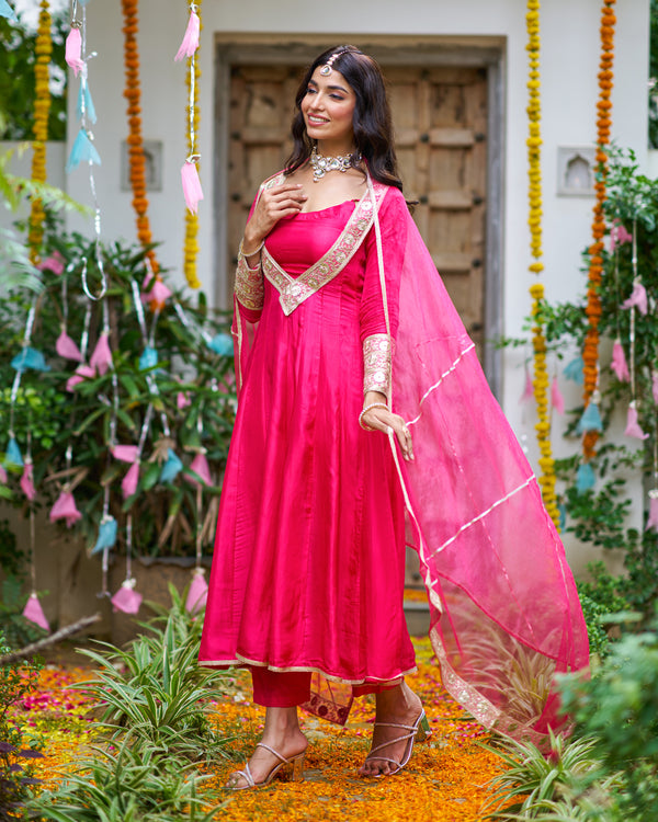 Saanjh Pink Suit set