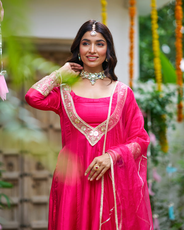 Saanjh Pink Suit set