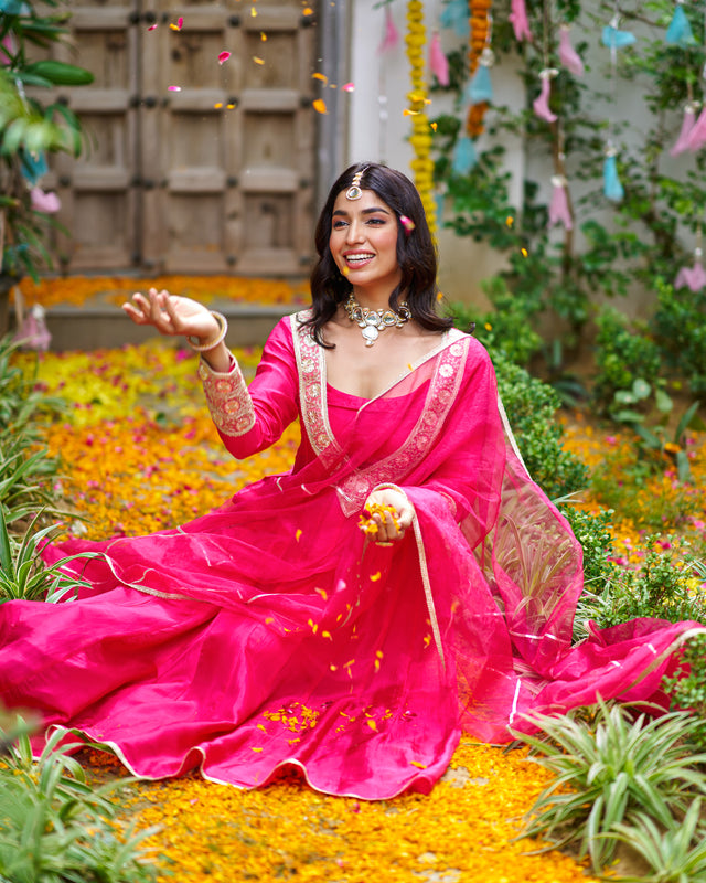 Saanjh Pink Suit set