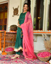Teej Green Gotapatti Suit Set