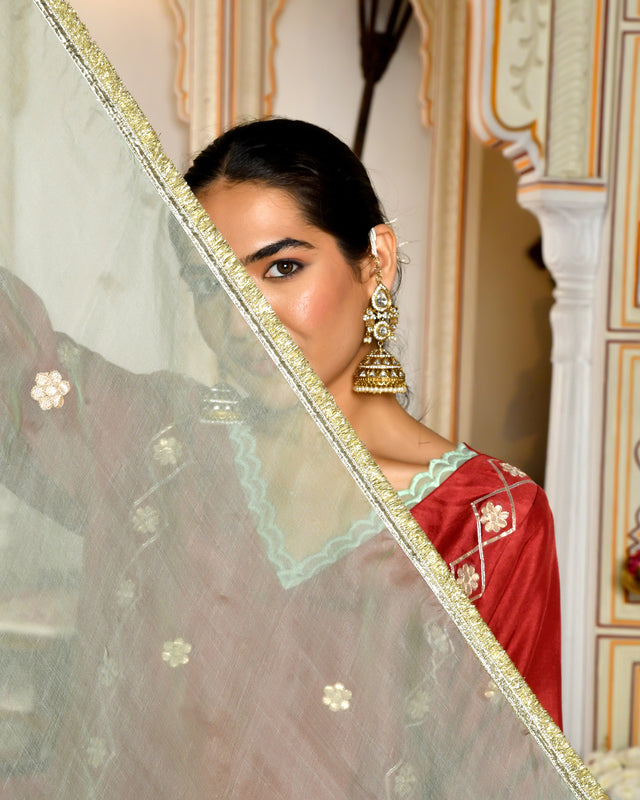 Barkat Maroon Kurta Set